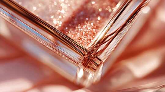 微距特写化妆品闪粉效果