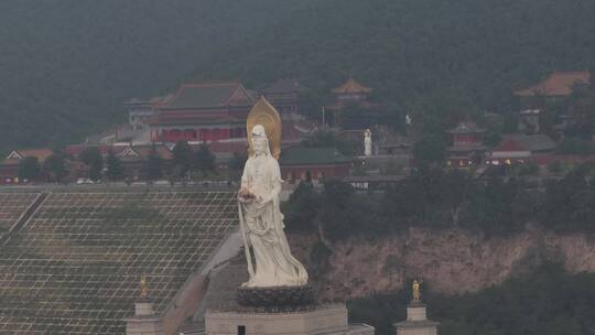 洛阳宫殿建筑灵山寺航拍