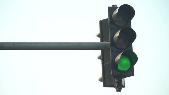 道路交通红绿灯特写镜头