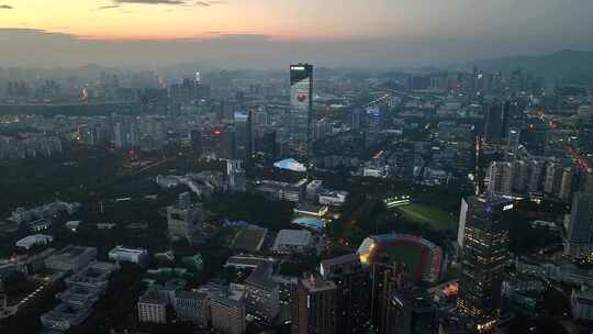 航拍深圳大学南山天际线