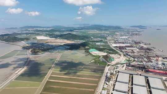 海岛航拍，渔岛，舟山群岛，小渔村