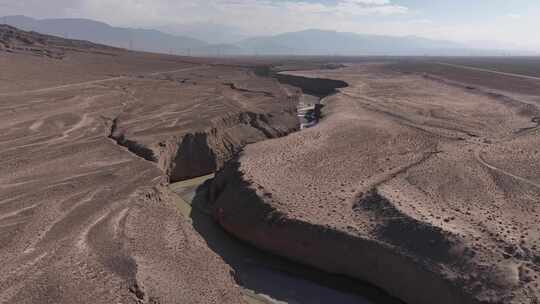 甘肃嘉峪关长城第一墩景区讨赖河峡谷航拍