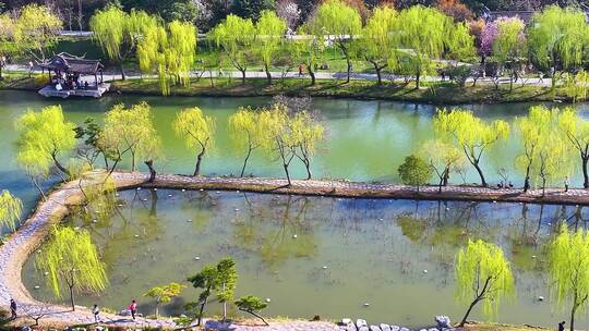 扬州市邗江区瘦西湖风景名胜区航拍江南水乡