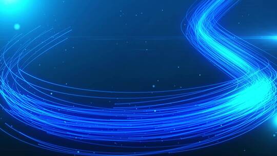 蓝色粒子光线动画AE工程AE视频素材教程下载