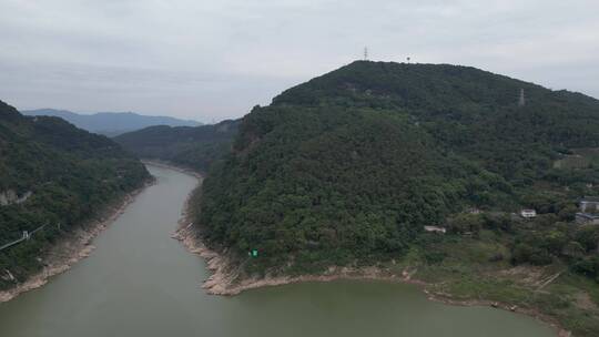 重庆北碚温塘峡景区自然风光航拍