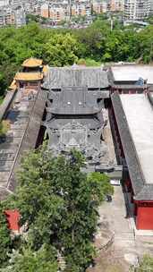 竖屏航拍四川内江西林古寺