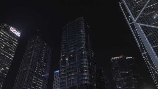 香港中环建筑夜景