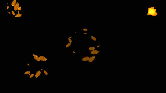 金秋树叶背景小装饰视频
