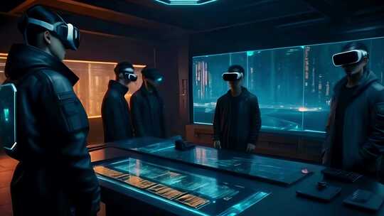 科幻未来黑客VR虚拟现实