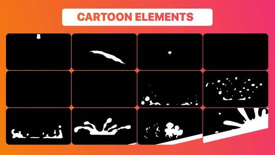 有趣动感卡通液体动画展示片场AE模板