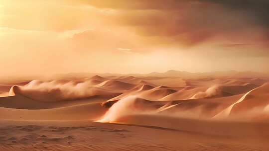 沙漠沙尘暴大风暴视频素材模板下载