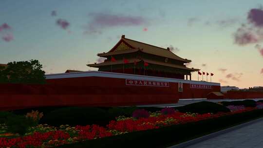 天安门广场 华表 大气北京视频素材模板下载