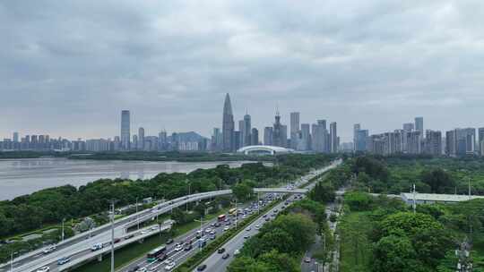 深圳城市建筑城市风光航拍