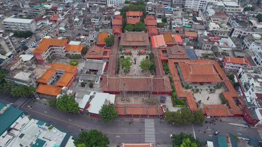 航拍潮州开元寺建筑景观