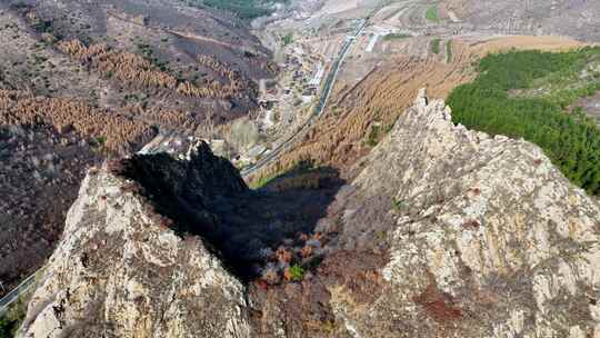 航拍层峦叠嶂的山峰山峦