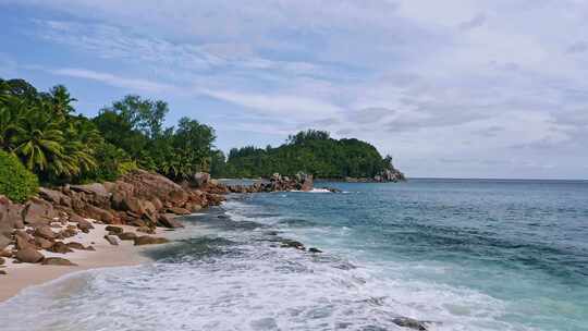 Anse Bazarca，海滩，塞舌尔，