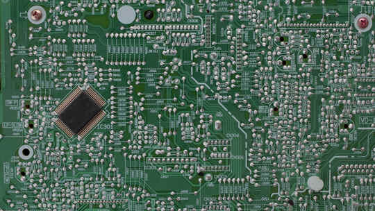 复杂设备绿色微芯片视频素材模板下载