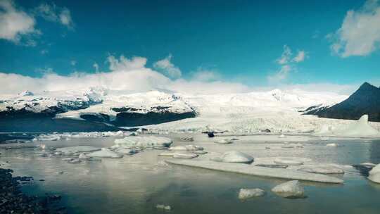 北极冰川 南极冰川 山脉 冰川融化 自然