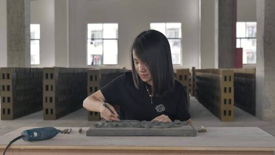 中国非遗砖雕技艺视频素材模板下载