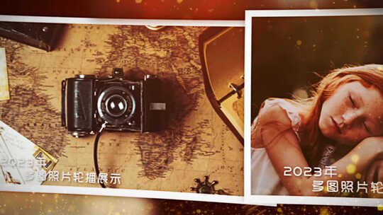 红色复古回顾党政党建多图文照片展示