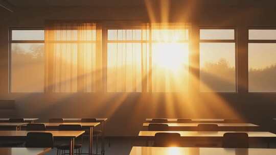 校园大学生活唯美教室