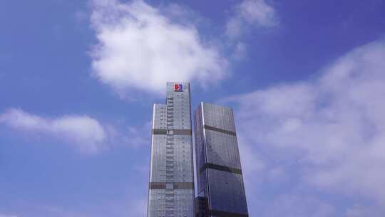 珠海国际金融大厦实拍十字门大厦写字楼延时