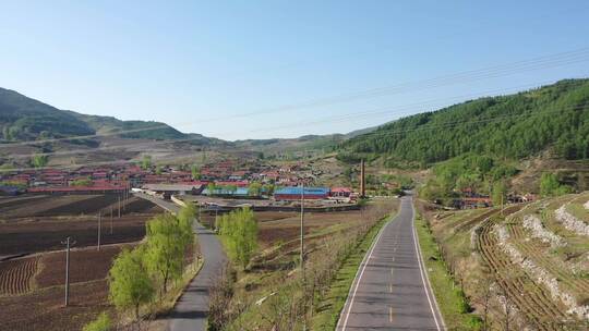 东北山区黑土地耕地航拍