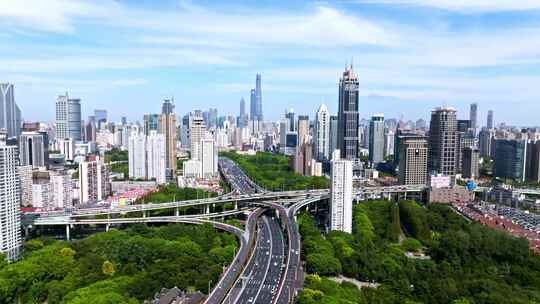 4K上海一线城市摩天大楼天际线3