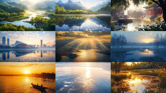 【大合集】水面湖面河面光影唯美风景风光2