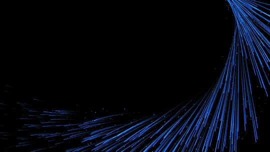 带通道 科技蓝色生长粒子光线 粒子生长