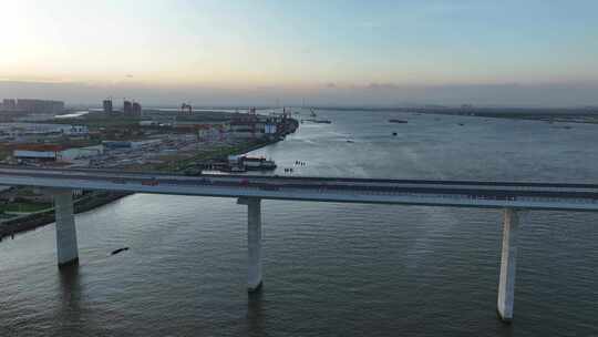 中国广东省珠三角深中通道大桥视频素材模板下载