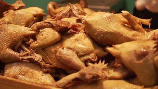 陕西西安回民街美食长安葫芦鸡升格慢镜