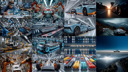 新能源汽车制造生产高清在线视频素材下载