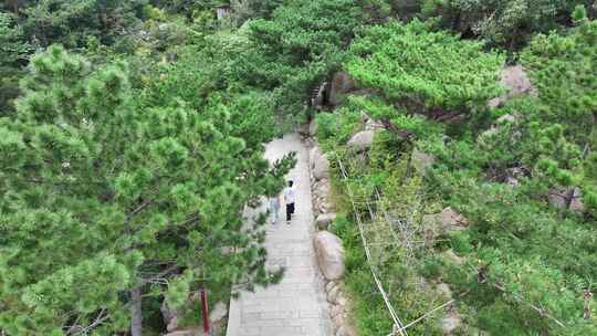 崂山华严寺景区4K航拍