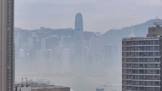 香港油尖旺区高楼大厦航拍
