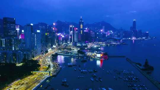 香港航拍夜景