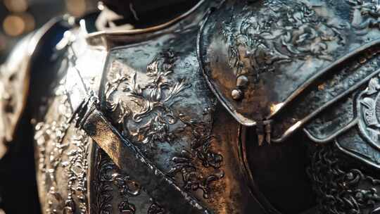 复古盔甲特写