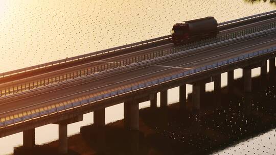 航拍鄱阳湖上高速公路桥