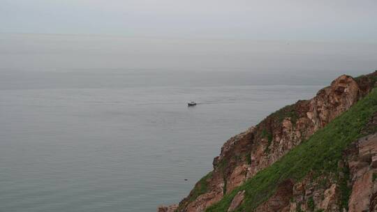 山东烟台-小钦岛，海上游船风光