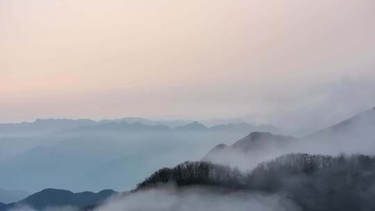 山峦叠嶂云雾缭绕山川云海大自然