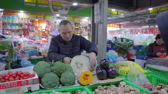 菜市场农贸市场过年采购