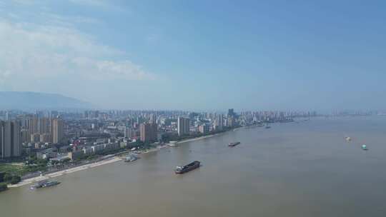 江西九江大景九江建设航拍