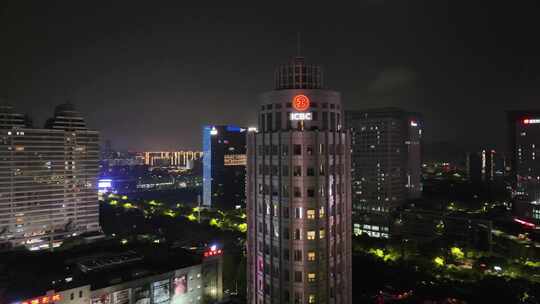 台州夜景航拍空镜