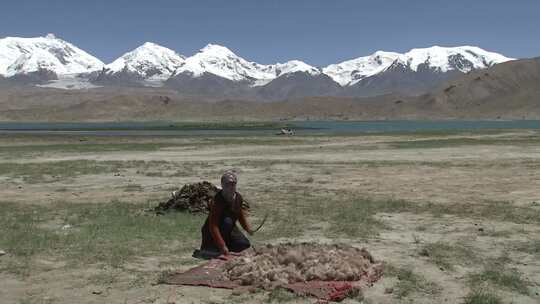 新疆昆仑山蒙古包放牧实拍素材