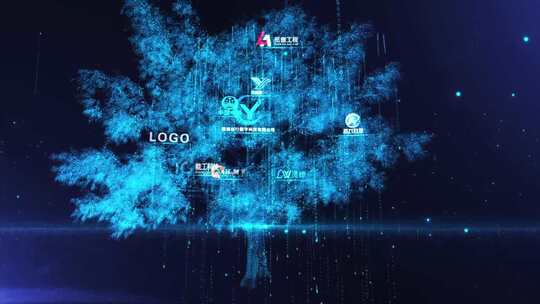 【原创】震撼科技树挂LOGO展示AE模板AE视频素材教程下载