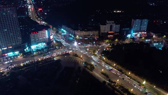 江西宜春夜晚车流