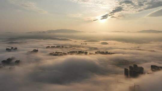 航拍云雾延时