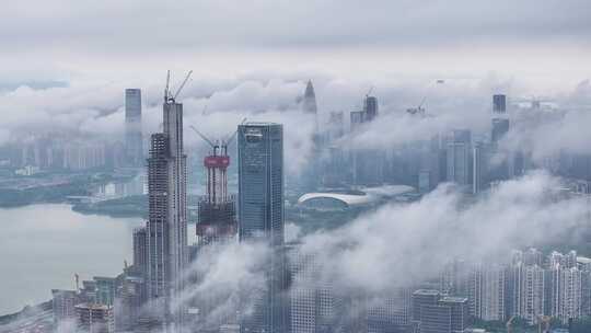 云海中的南山天际线