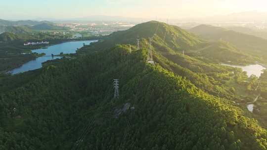 4k广东绿水青山水库巡视自然风光航拍