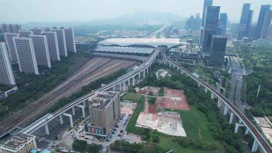 深圳北站轨道交通及周边城市建筑